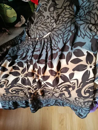 Camisa URBAN mujer floral marrón y azul