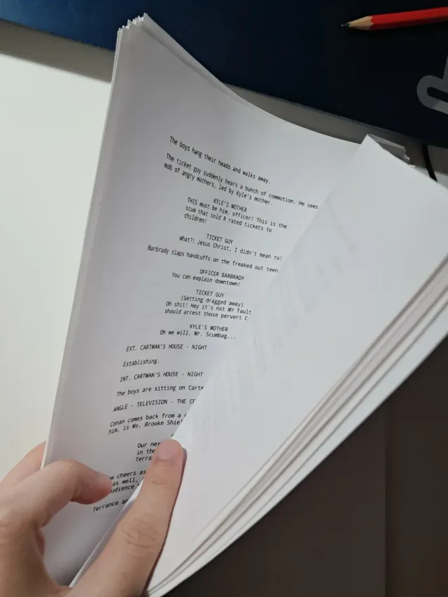 GUIÓN de South Park: Bigger, Longer and Uncut