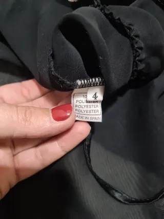 Picardías negro con encaje y bordado floral