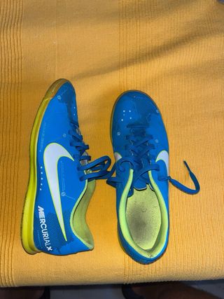 Nike Mercurial X Talla 39-40 Azul/Amarillo