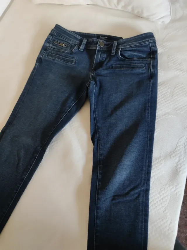 Pantalón vaquero pitillo Massimo Dutti azul