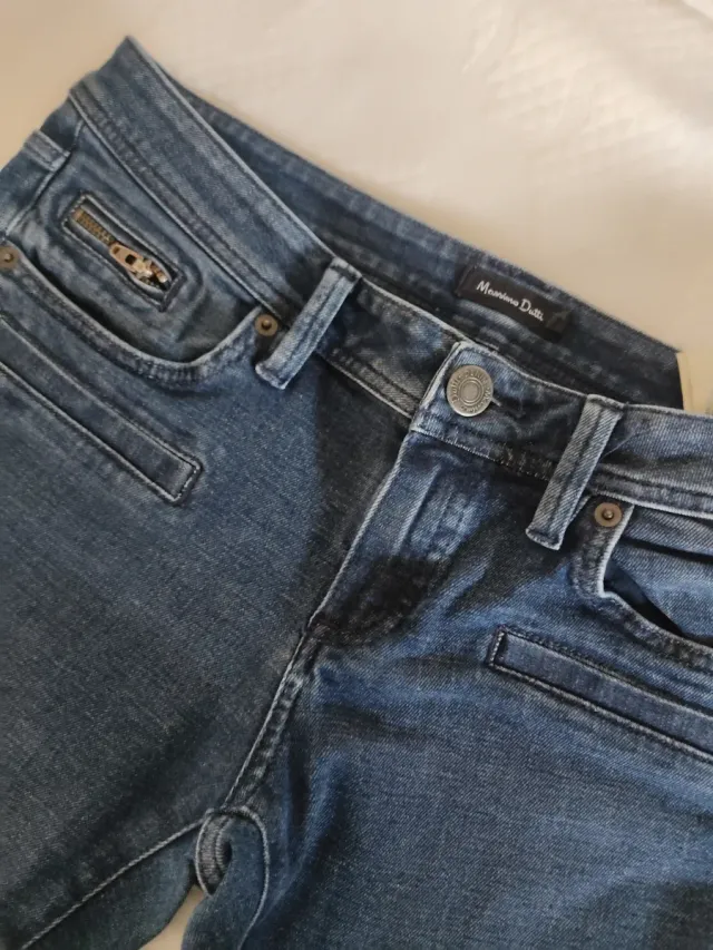 Pantalón vaquero pitillo Massimo Dutti azul