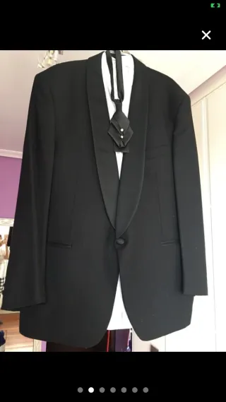 Traje de Novio Negro y Blanco