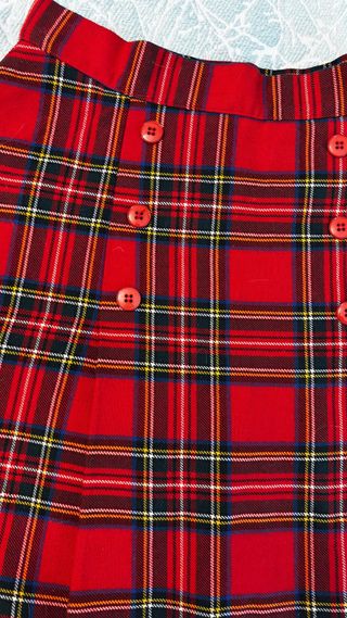 Falda Tartán Roja