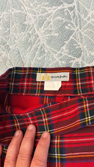 Falda Tartán Roja