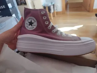 Converse All Star Altas Rosa y Blancas,nuevas.