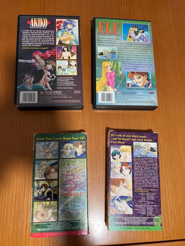 Lote 4 Películas VHS Anime Hentai