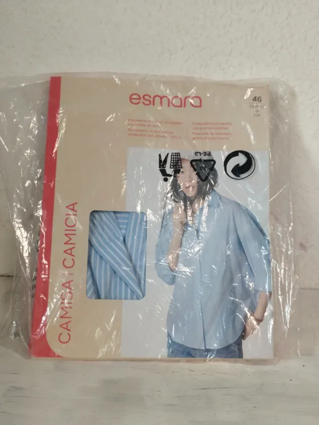 Camisa Esmara Rayas Azul Talla 46