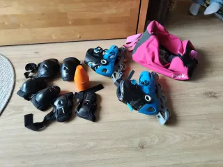 Patines en línea infantiles Oxelo + protecciones