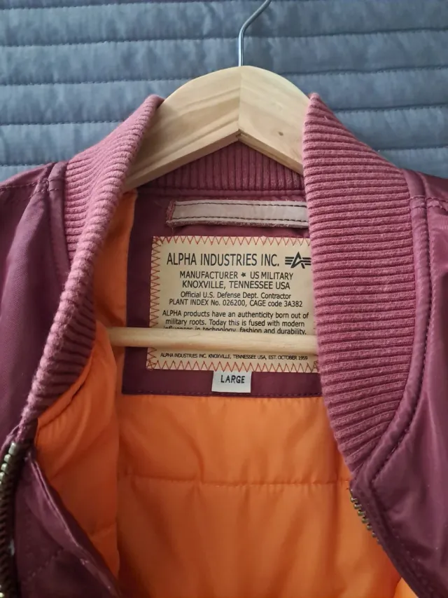 Chaqueta Bomber Alpha Industries Roja Talla M