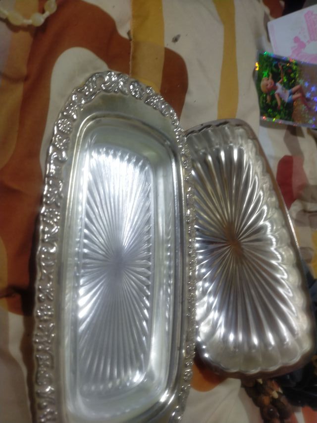 Salsera bañada en plata 30cm