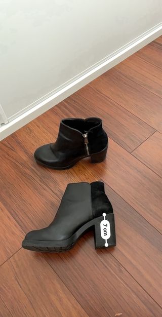 Botines de tacón negros