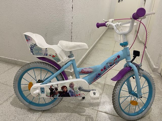Bicicleta Frozen Infantil, 16 pulgadas.