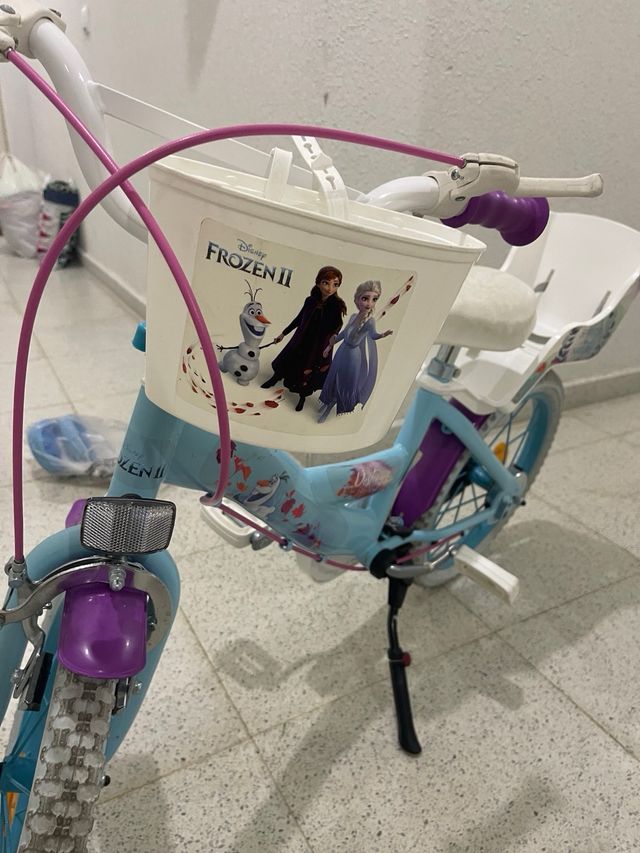 Bicicleta Frozen Infantil, 16 pulgadas.