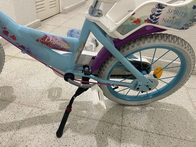 Bicicleta Frozen Infantil, 16 pulgadas.