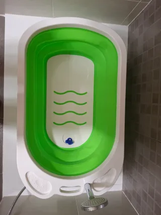 Bañera Plegable Bebé Verde