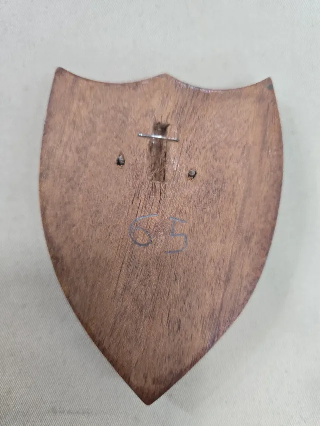 Escudo madera militar antiguo