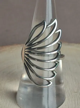 Anillo de plata diseño alas