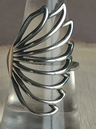 Anillo de plata diseño alas