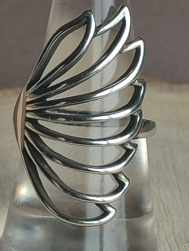 Anillo de plata diseño alas