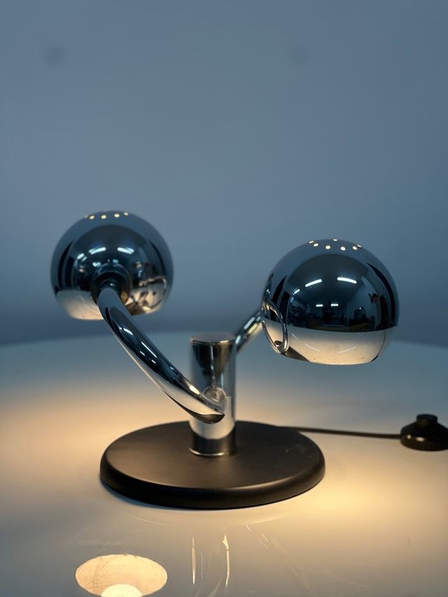 Lámpara Cromada Vintage Años 70