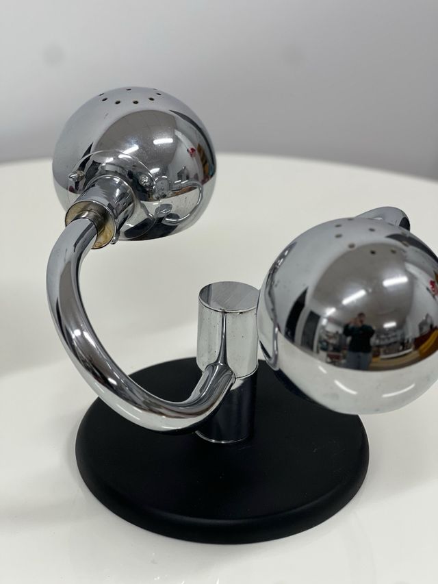 Lámpara Cromada Vintage Años 70