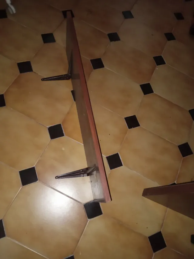 Tabla estantería madera y metal