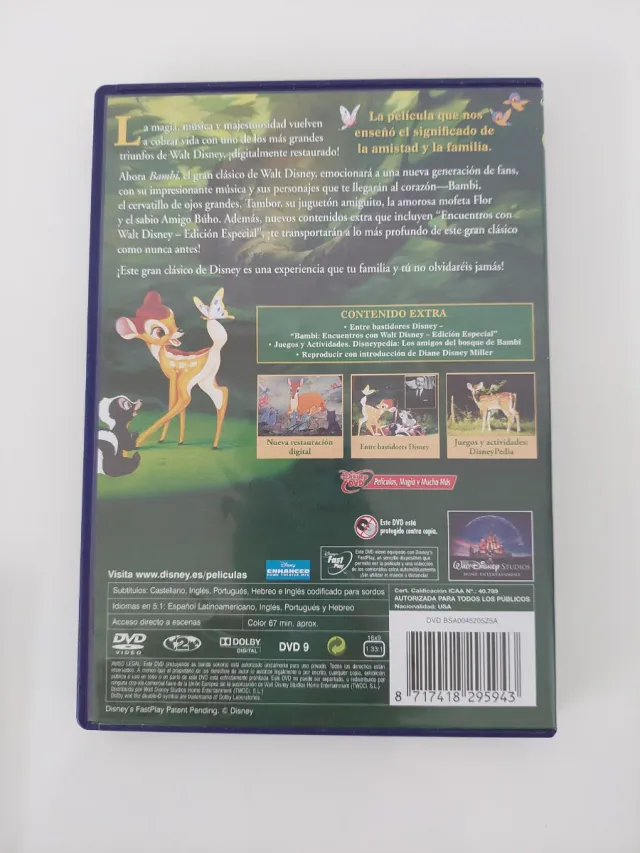 Lote 4 Películas Disney DVD (Español)