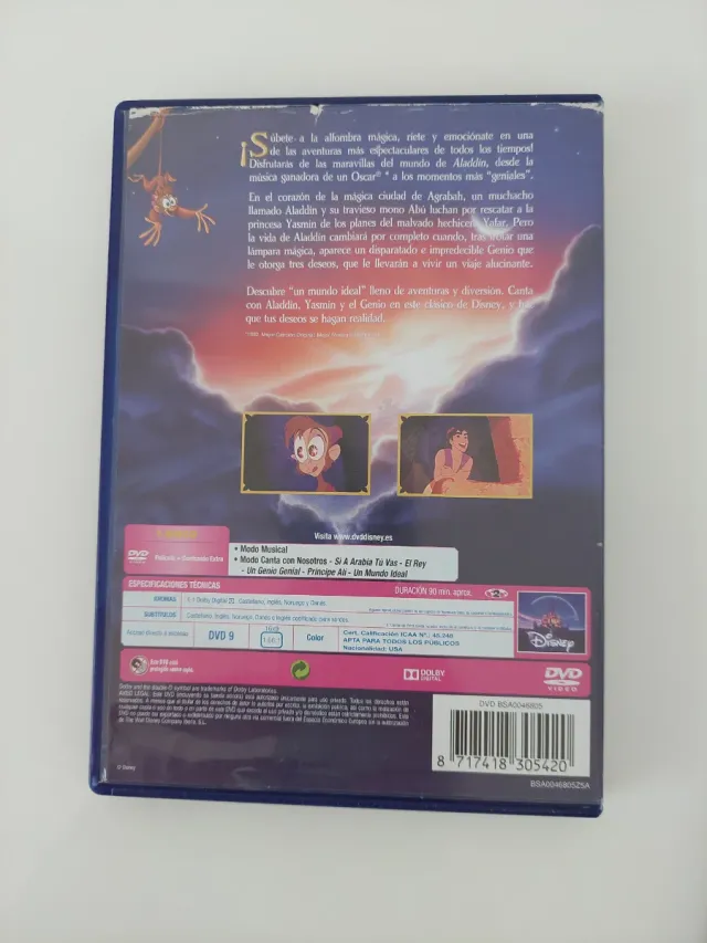 Lote 4 Películas Disney DVD (Español)