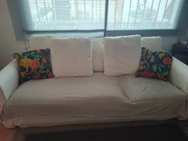 Sofá Ikea Blanco 3/4 Plazas