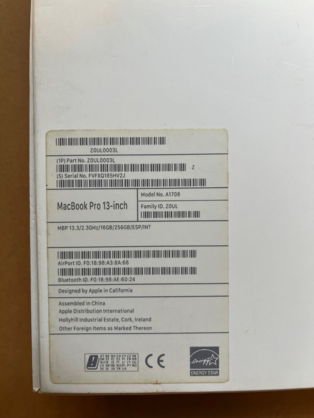 MacBook Pro 13” Plata