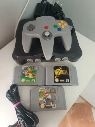 Nintendo 64 con 3 juegos
