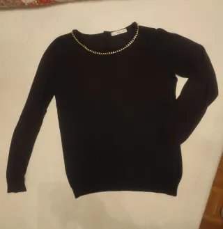 Jersey punto fino negro de Mango