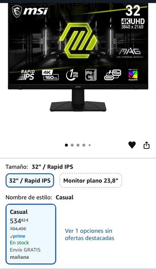 Monitor Gaming MSI 322UPF 32'' 4K 160Hz