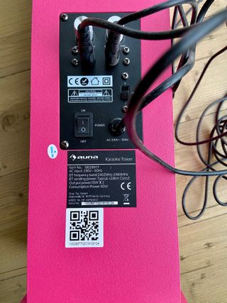 Torre Karaoke Auna Rosa con 2 micrófonos