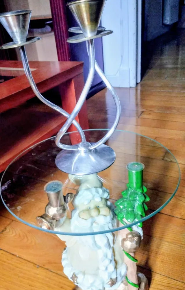 Papá Noel hecho a mano en nácar