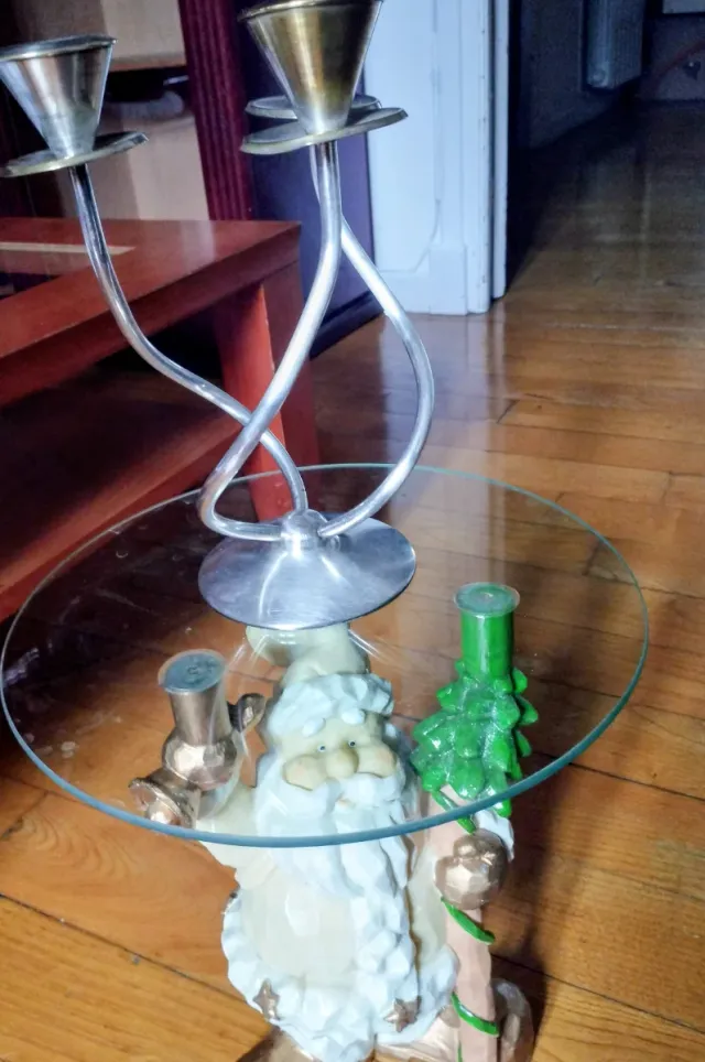 Papá Noel hecho a mano en nácar