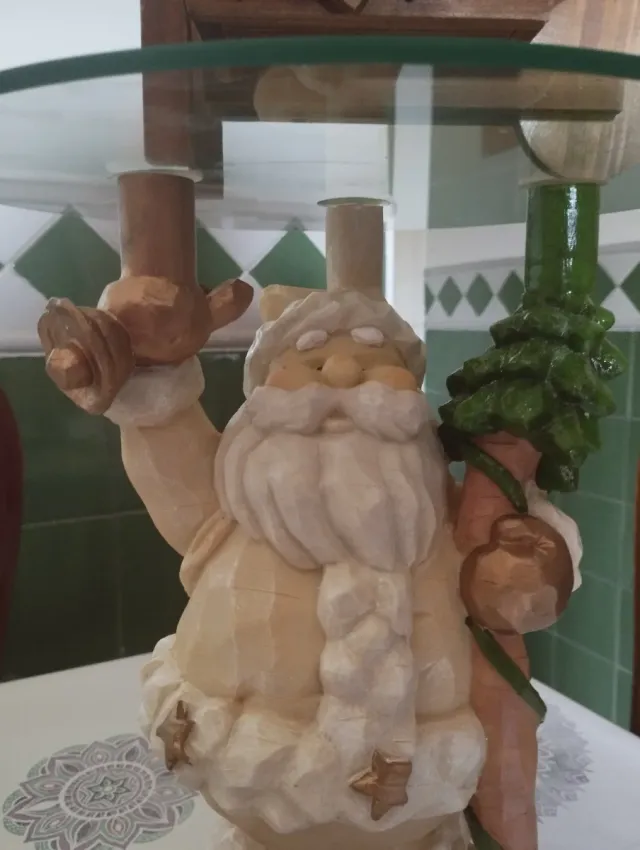 Papá Noel hecho a mano en nácar