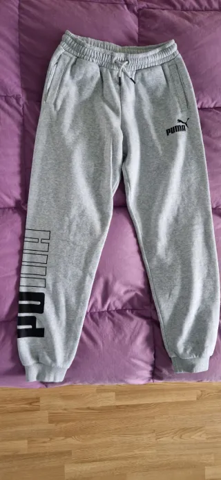 Pantalón chándal niño Puma gris