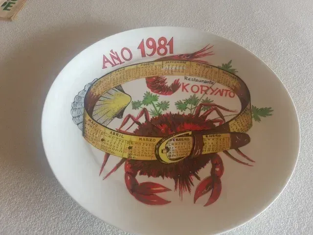Plato decorativo Restaurante Korynto 1981