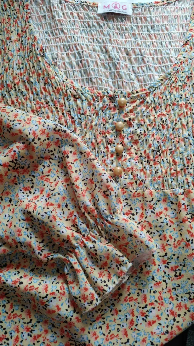 Blusa manga larga estampada