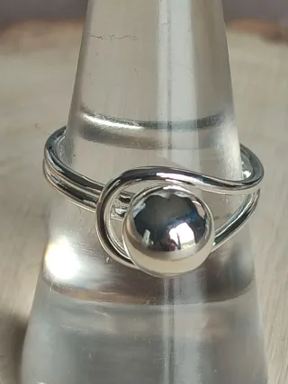 Anillo Plata con Bola