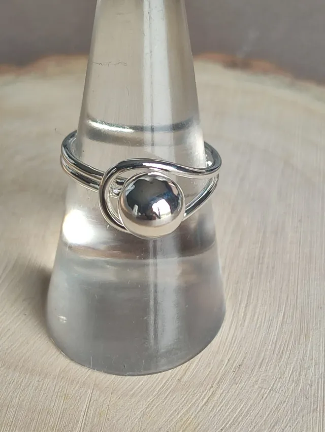 Anillo Plata con Bola