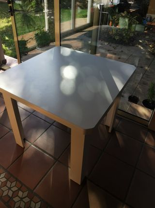 Mesa extensible madera blanca 90-180 cm
