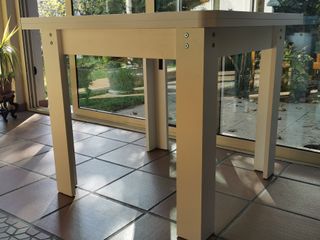 Mesa extensible madera blanca 90-180 cm