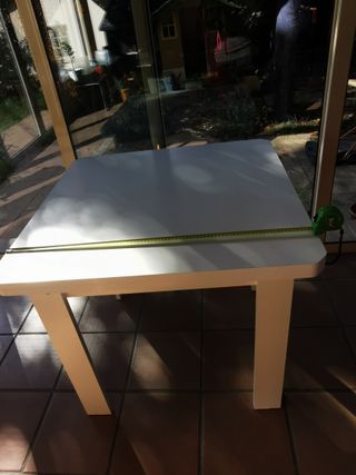 Mesa extensible madera blanca 90-180 cm