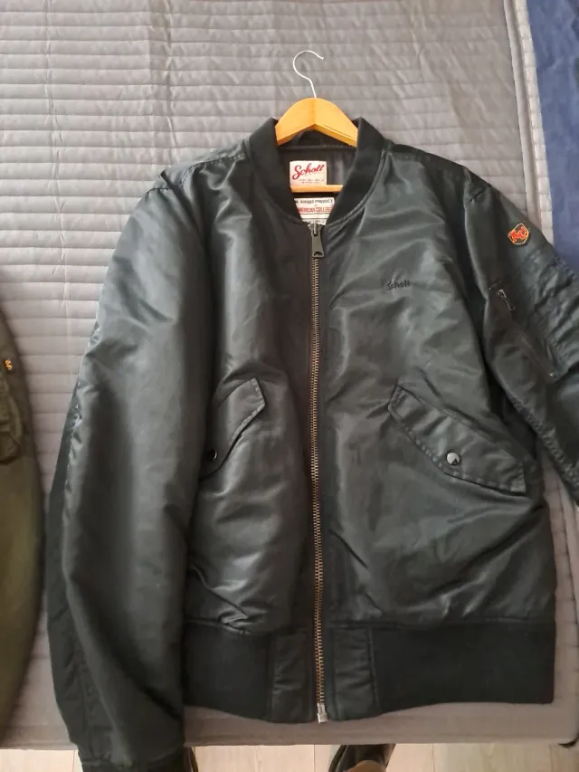 Chaqueta Bomber Schott Negra