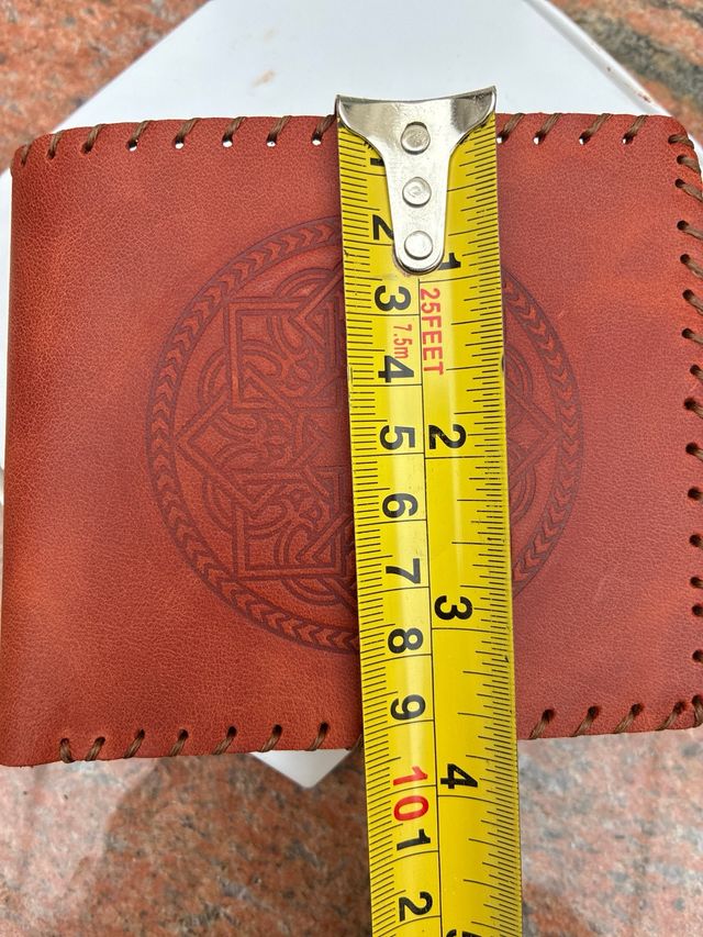 Cartera de piel auténtica con diseño