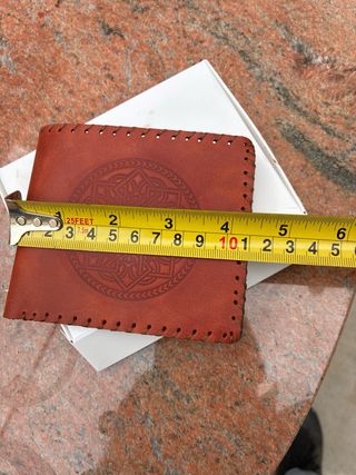 Cartera de piel auténtica con diseño