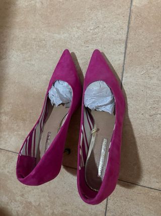 Zapatos planos fucsia